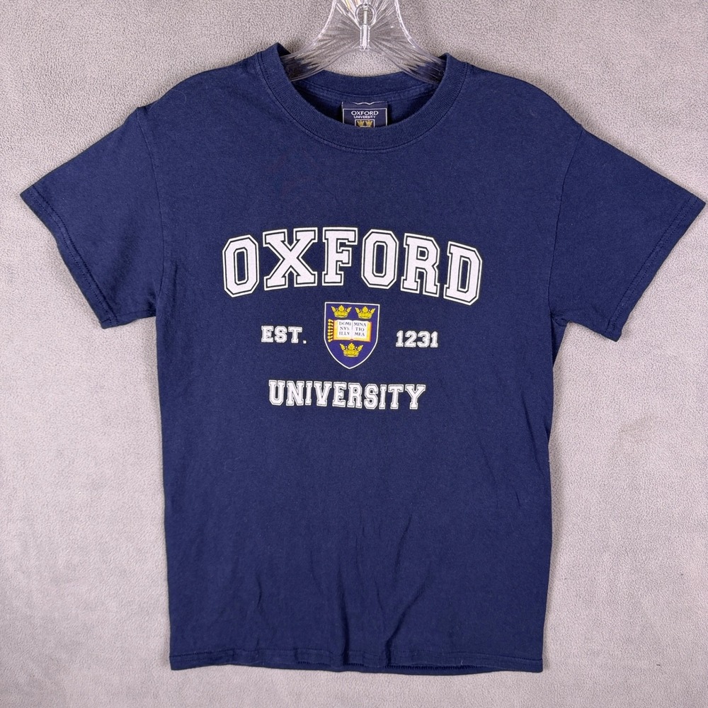 Oxford‎ University Official Merchandise Womens Small Blue T-Shirt Logo Read!